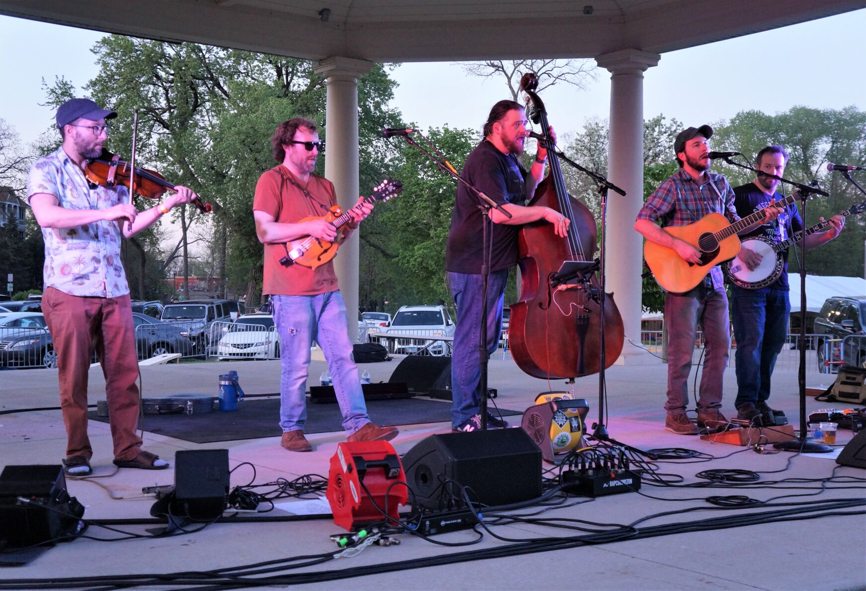 Miles Over Mountains performing at the 2022 Bacon Fest, Flat Iron Park, Lake Geneva